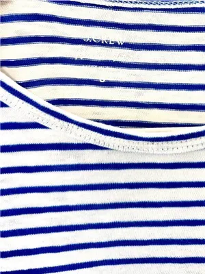 J Crew ‘Painter Tee’ Blue & White Striped T-Shirt Sz S 100% Cotton thumbnail 5
