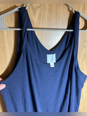 Anthropologie Sunday Women’s Size XL Blue Tank Top Wide Leg Jumpsuit thumbnail 3