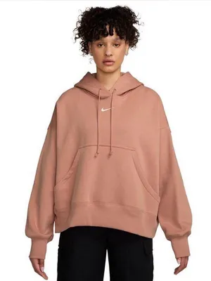 Nike Center Swoosh Sportwear Fleece Oversized Pullover Hoodie‎ size medium thumbnail 1