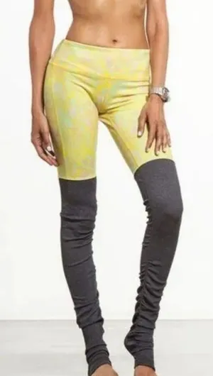 Alo Yoga Alo Goddess‎ Indio Zest High Waist Leggings Yellow & Gray. Size M thumbnail 1