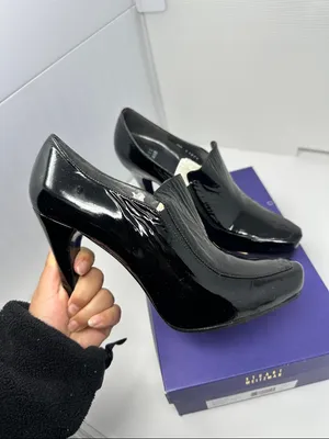 Stuart Weitzman Black Patent‎ Leather Loafer Pumps Size 8.5 thumbnail 3