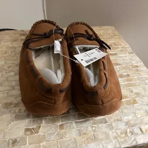 Brown Suede Moccasins with Bow size 9 Aeropostale NWT thumbnail 3