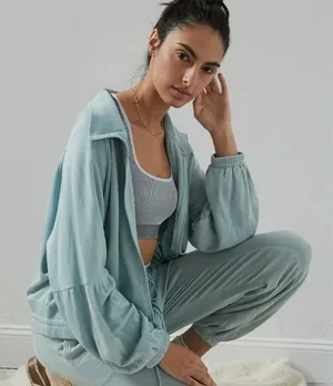Anthropologie Saturday Sunday oversized Zip-Up Sweatshirt thumbnail 1
