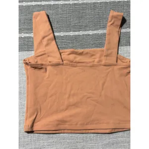 Abercrombie & Fitch‎ Soft A&F Collection Tan Brown Square Neck Crop Tank Top XS thumbnail 2