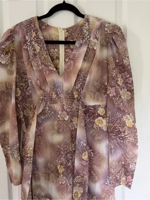 Vintage Handmade Long Sleeve Maxi Dress Size Small/ Medium thumbnail 3