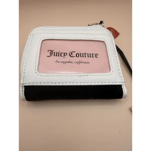 Juicy Couture Sweet‎ Juicy L-Zip Card Case Wallet Black Velour Strawberry NEW thumbnail 4