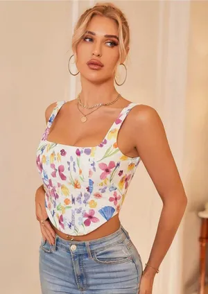Amazon Floral Corset Top thumbnail 1