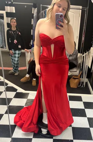 Sherri Hill Prom Dress 56161 Red thumbnail 1