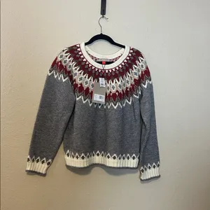 Hunter‎ Sweater Jacquard Crewneck Sweater Size XL NWT thumbnail 2