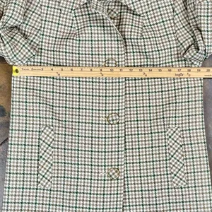 Susan Lynn Vintage Houndstooth Plaid Peacoat Jacket thumbnail 8