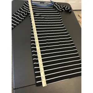 Women's Tommy Hilfiger Long Sleeve Striped Dress‎ S Black White Size XSmall thumbnail 7