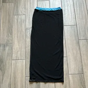 Tiger Mist Black and Blue Maxi Skirt thumbnail 6