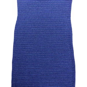 Vintage Faded Glory Maxi Dress Women L‎ Blue Striped Sleeveless Ribbed Knit Y2K thumbnail 5