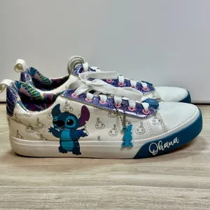 Disney Ground Up Lilo and Stitch Scrump Ohana White Glitter Sneakers Womens 9 thumbnail 12