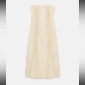 Zara MIDI DRESS WITH EMBOSSED RUFFLES NWT M thumbnail 4