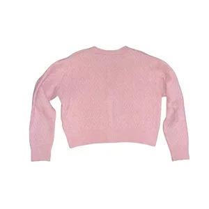 Zara Pink Chunky Knit Button Cropped Cardigan Sweater SZ S Street Chic Casual thumbnail 2