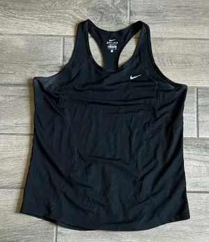 Nike Black Fitted Sleeveless Tank Top thumbnail 1