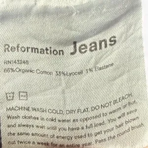 Reformation Slim Straight Leg Jeans Washed Black Denim Button Fly Size 25‎ thumbnail 8