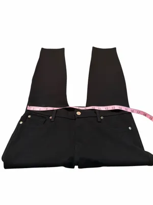 7 FOR ALL MANKIND black slim illusion pant thumbnail 4