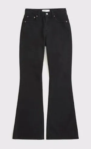 Abercrombie & Fitch The Flare Ultra High Rise Black Size 4R thumbnail 1