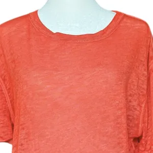 Free People We the Free Cassidy‎ Cuff Sleeve Tee Poppy Sz XS thumbnail 4