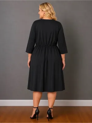Heart Neckline Patchwork Sequin Button Detail Dress-NWT: Size 14-16 thumbnail 3
