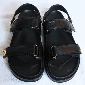 Tory Burch Black Kira Sport Strappy Sandal Gold Logo Size US 9 (w/ OG Box) thumbnail 2
