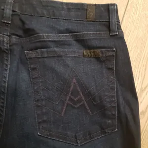 7 For All Mankind Womens 31 Short A‎ Pocket Denim Flare Boot Jeans thumbnail 4
