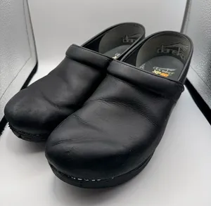 Dansko XP 2.0 Black Leather Clog Slip On‎ Comfort Work Nurse Slip Resistant 40 thumbnail 1