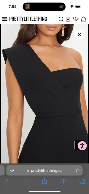 Pretty Little Thing Black One Shoulder Maxi Dress thumbnail 4