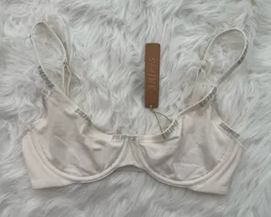Skims Cotton Logo Demi Bra Marble Size 32C thumbnail 1