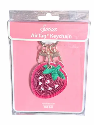 NEW Sonix Sequin Strawberry AirTag Keychain/Bag Charm thumbnail 4