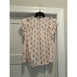 Blu Pepper Women Floral Flutter Sleeve Blouse Embroidered Shirt Top Size Large thumbnail 5