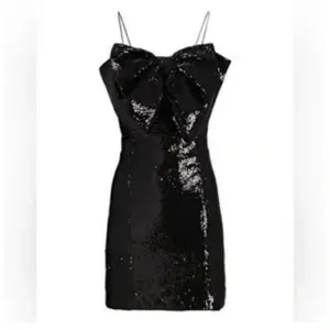 RONNY KOBO Sequin Embellished Lindsay Bow Front Mini Dress Black Women’s Size S thumbnail 8