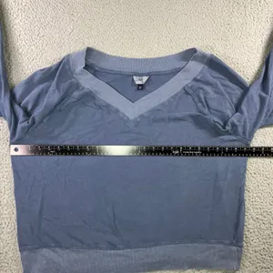 Universal Threads Relaxed V Neck Sweatshirt Women XXL Blue‎ Raglan L/S Comfy Layering Minimalist thumbnail 6