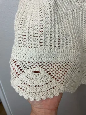 H&M Cream Crochet Camisole Crop Top Size XL thumbnail 6