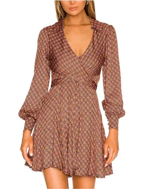 Free People It Takes Two Sleeve Mini Dress in Night Combo size Medium thumbnail 1