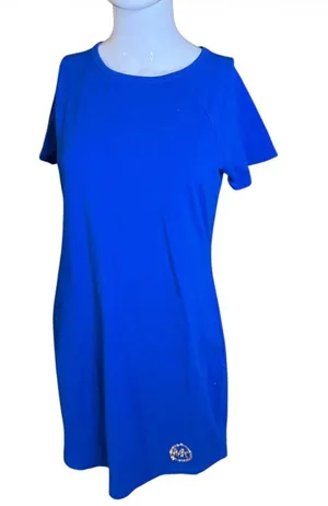 Michael Kors Royal Blue Short Sleeve Crewneck Dress thumbnail 1
