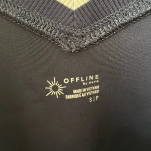 Offline by Aerie ChillUp Mini Dress Crepe Navy Blue White Ribbed Stripes Active thumbnail 7