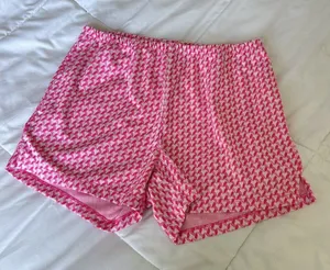 NiVO Golf Tennis Hike Walk Shorts Womens Medium M Pink White‎ Geometric Gym Yoga thumbnail 1