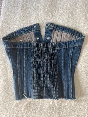 ZARA Denim Tube Top thumbnail 2