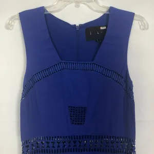 Nicole Miller Royal Blue Sleeveless Maxi Dress Size 4 thumbnail 4