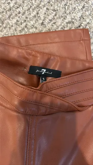 7 For All Mankind Leather Pants thumbnail 4