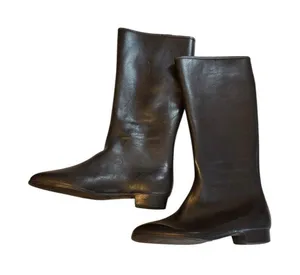 Vintage Womens Waterproof Black Riding Boots With Faux Fur Lining thumbnail 1