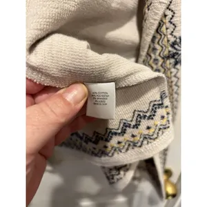 Christopher & Banks Beige Embroidered Open Front Cardigan Jacket Womens Medium M thumbnail 9