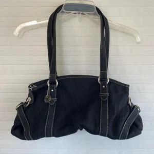 The Sak Black Knitted Baguette Purse thumbnail 1