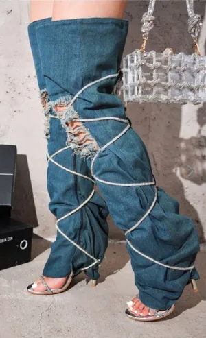 CAPE ROBBIN NOBU BLUE BOOTIES thumbnail 1
