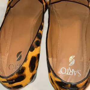 Franco Sarto Square Mouth Calf Hair Leather Animal Print Loafer(Size 8M) thumbnail 6