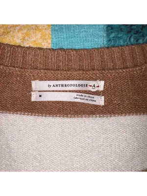 Anthropologie Rebekah Tunic Sweater Woman’s M Striped Sweater Medium thumbnail 4
