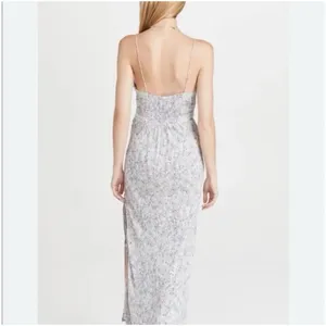 Free People Intimately All I Ever Wanted Maxi Floral Pink Blue Slit Dress Slip thumbnail 4